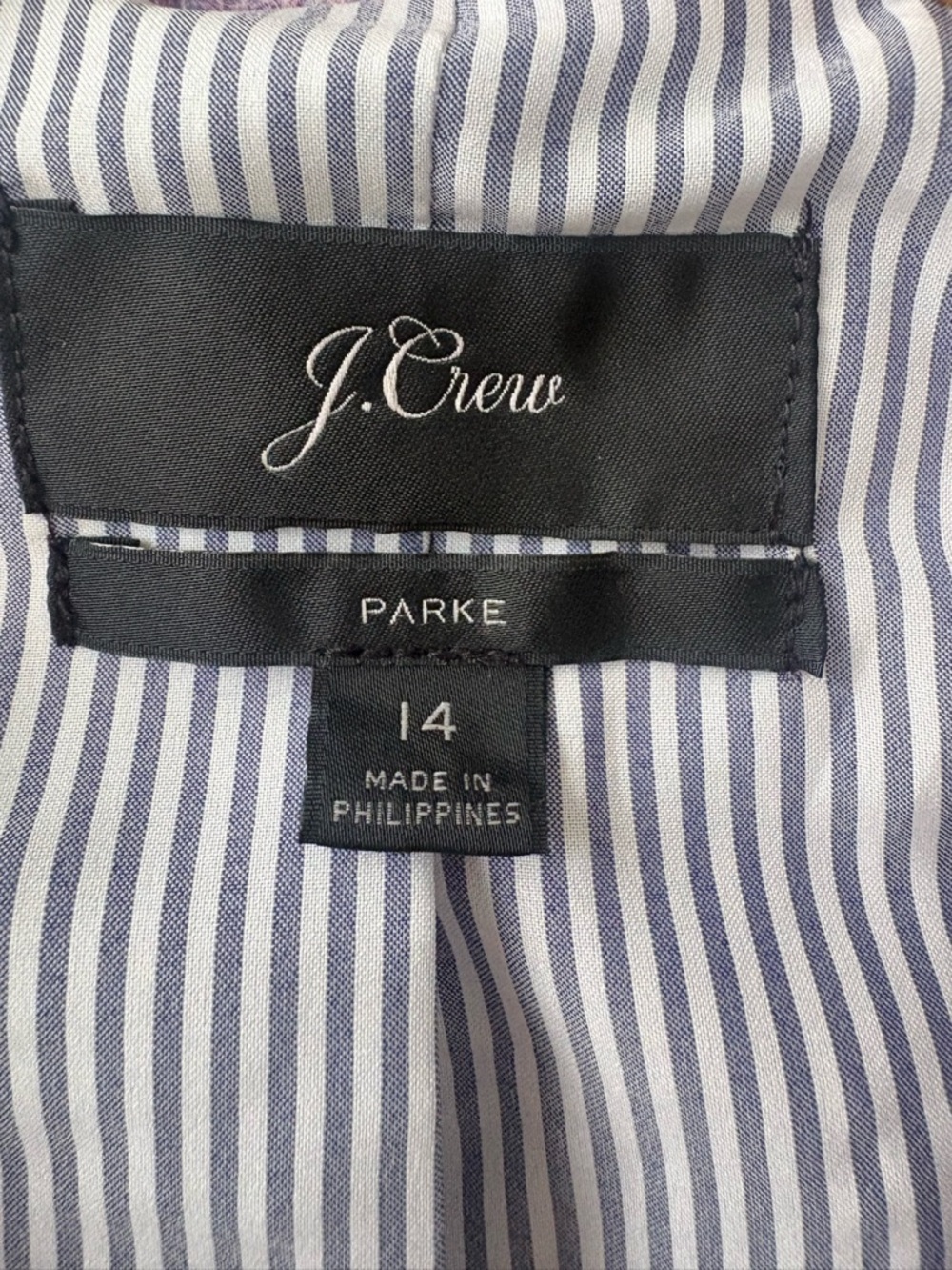 J.Crew Parke Blazer Wool Lavender Purple Tailored Jacket Women’s Size 14 - Picture 4 of 9